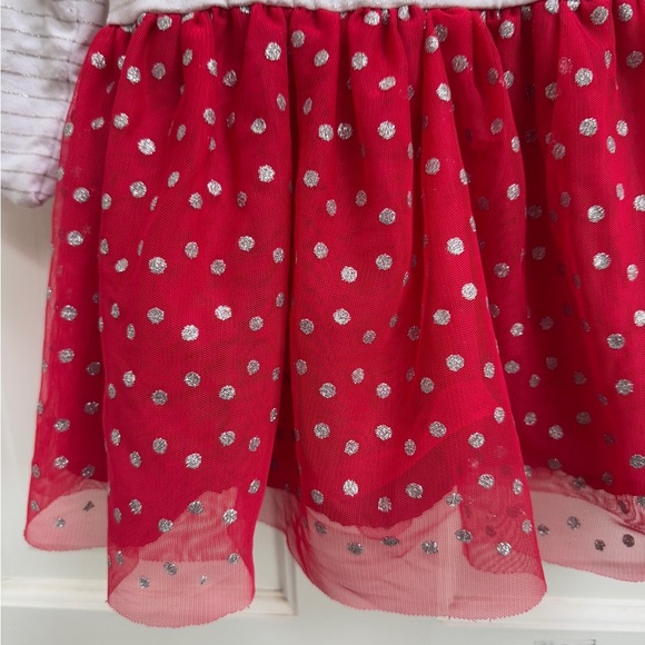 Wonderkids 3T White Red Girls Best Gift Ever Long Sleeve Christmas Holiday Dress - Picture 3 of 5